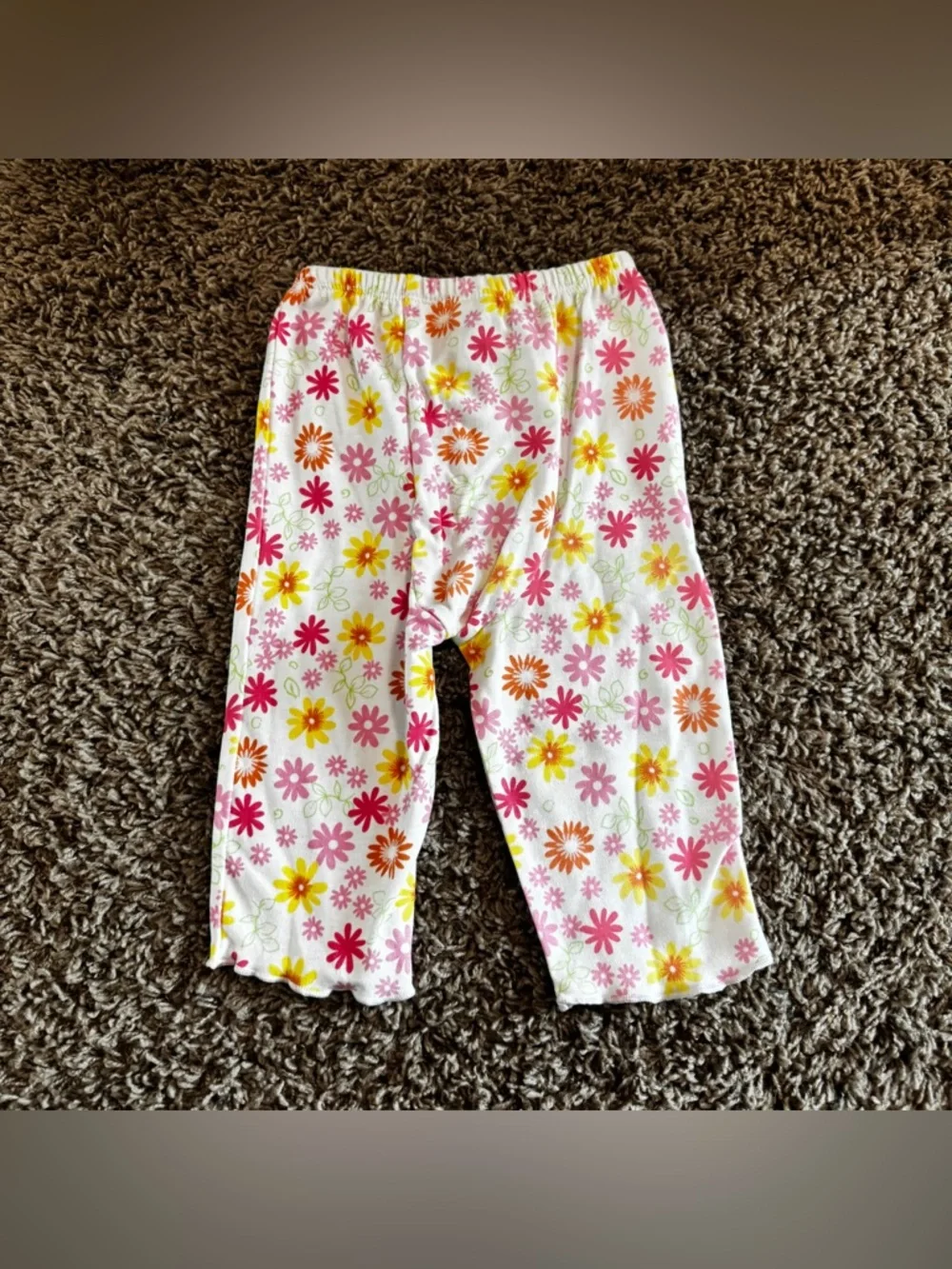 NWT Vintage Circo Yellow Top with Pink & Orange Floral Pants 9 Months